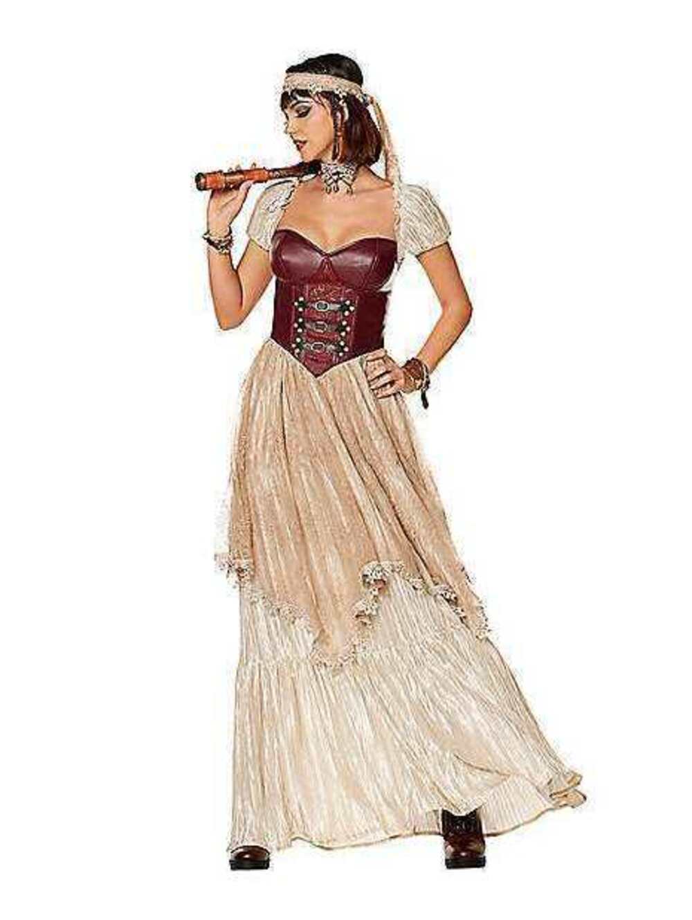 Spirit Spencer's Adult Romantic Pirate Dress Costume (M) Lace Embossed